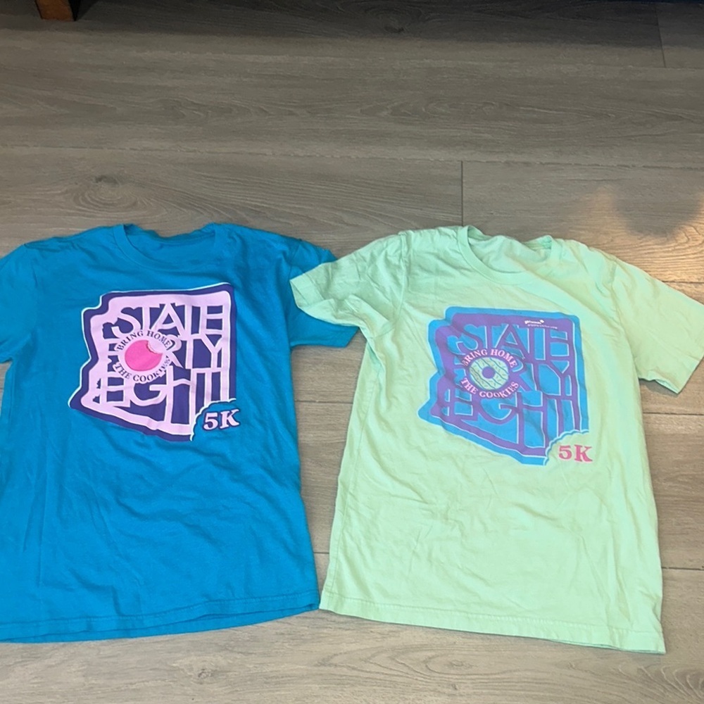 State forty eight- AZ 5K Kids Graphic Tees - Blue and Mint